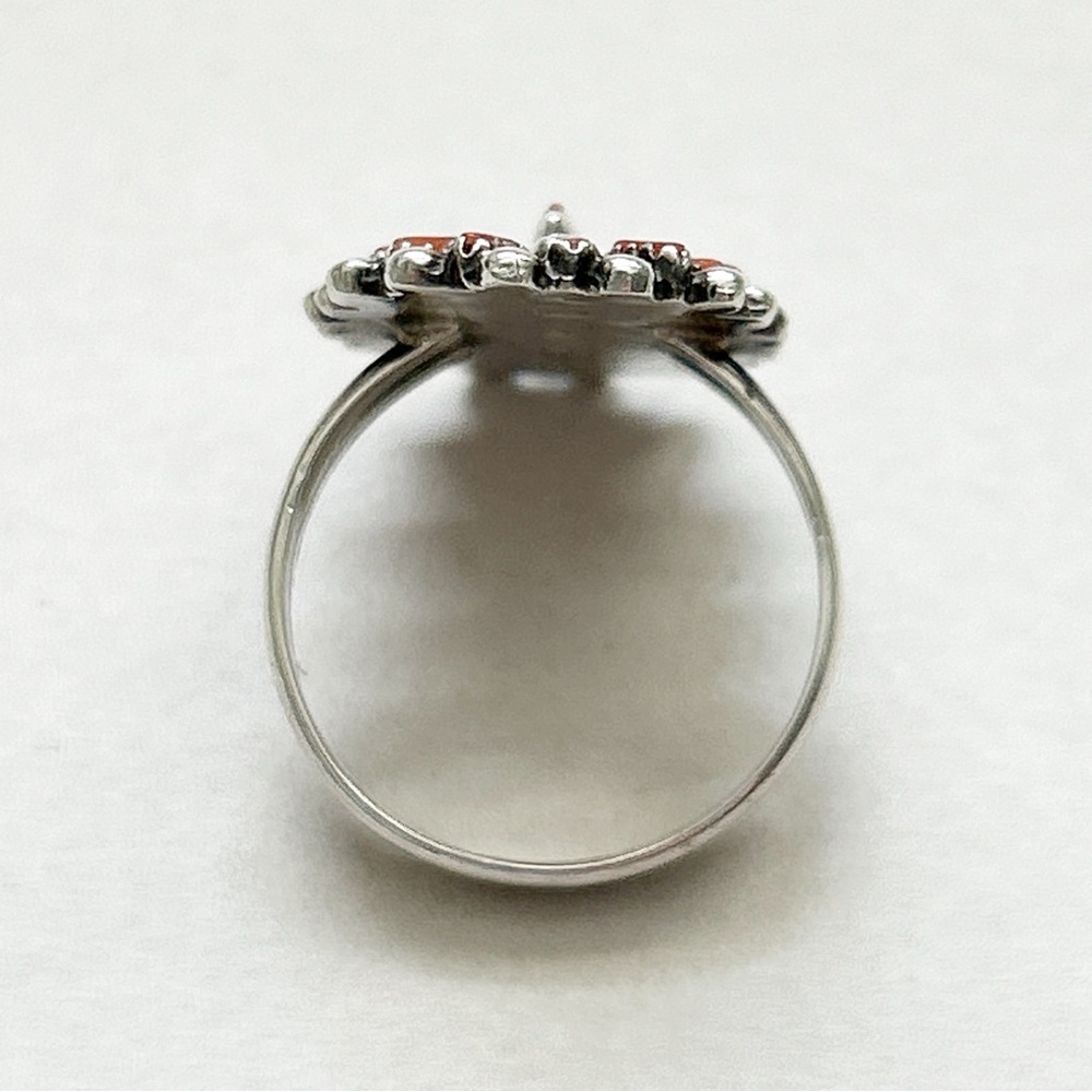 Vintage Signed Rq Panteah Zuni Coral Needlepoint … - image 8